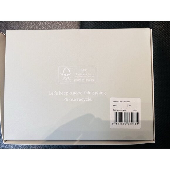 Ettitude Bamboo Moss Size XL V-Neck Adjustable Strap Sateen Sleep Camisole - Picture 8 of 8